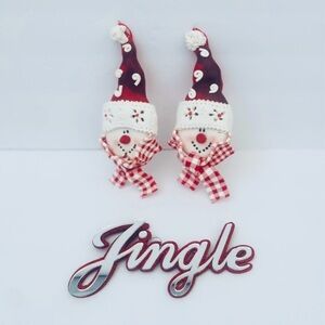 Christmas Holiday Ornaments Set Of 3 Snowman Jingle